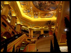 Beautiful stairway, vaults and roof paintings at The Venetian Macao Resort Hotel and Casino.